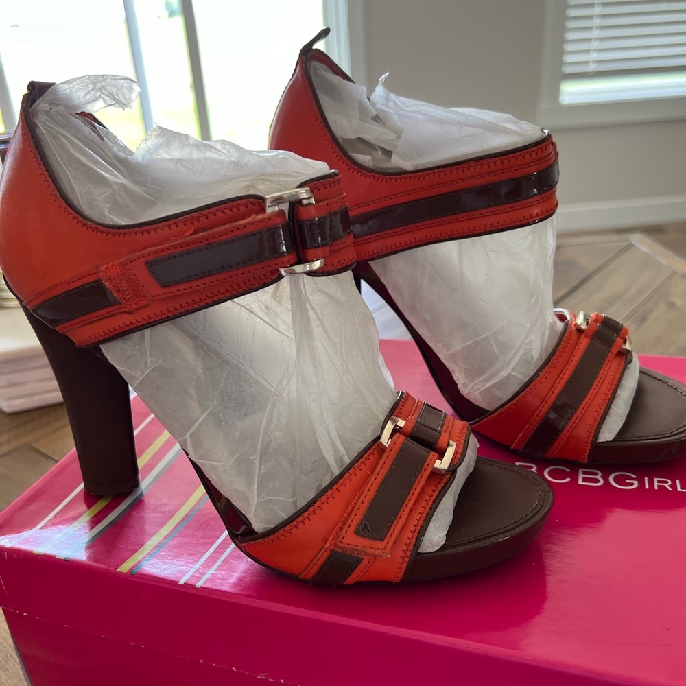 BCBGirls Mack adjustable 2 strap heel sandal